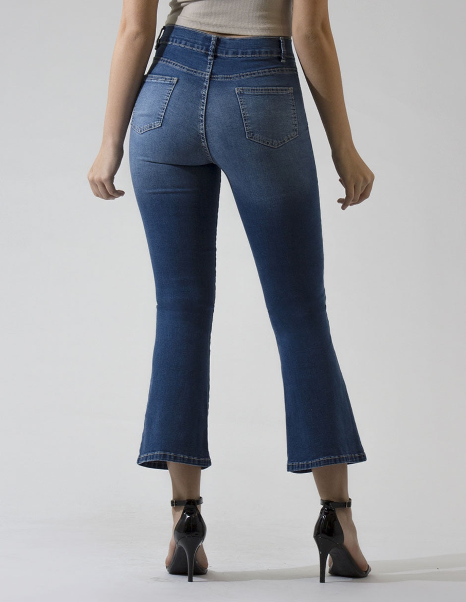 Jeans skinny Oh Pomp! corte cintura alta para mujer