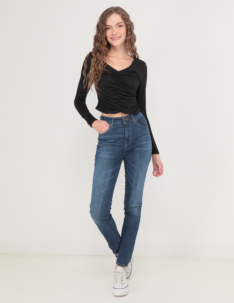 Jeans skinny Levi's 721 corte cintura alta para mujer 3
