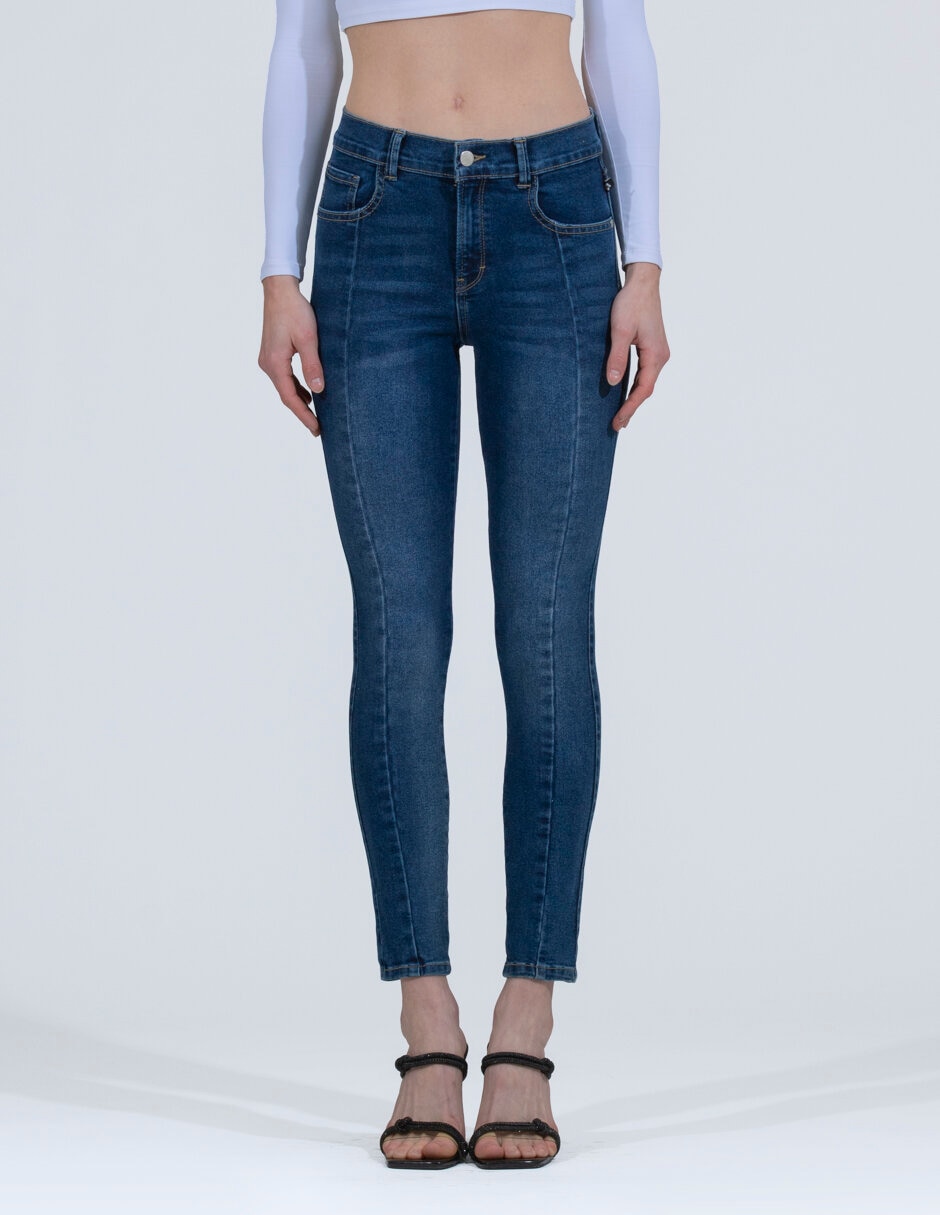 Jeans skinny Oh Pomp! corte cintura alta para mujer