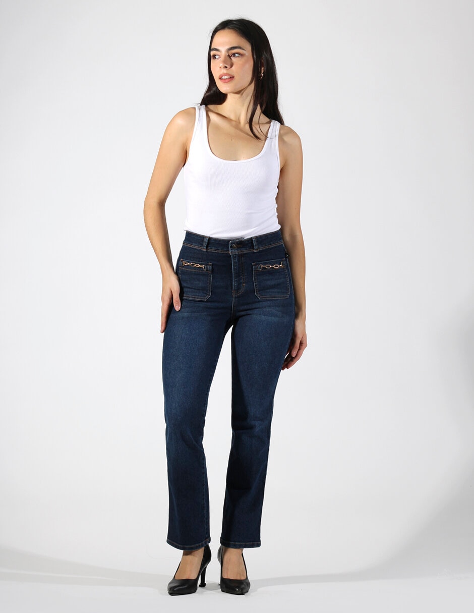 Jeans straight para mujer 2