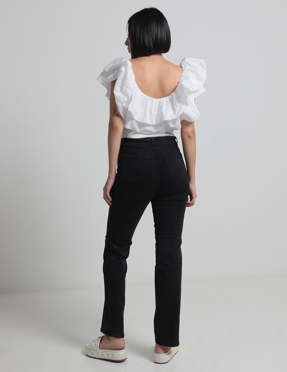 Jeans straight para mujer 2
