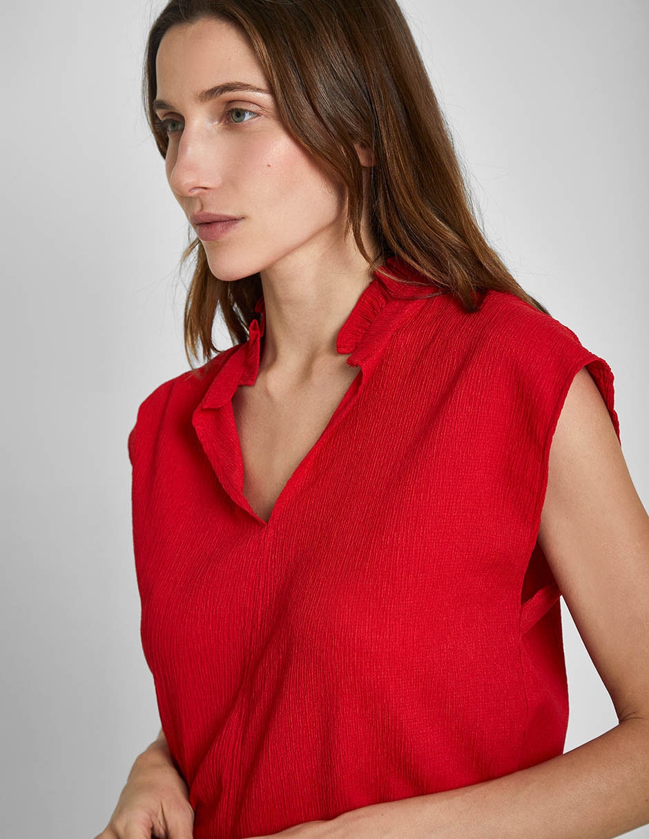 Blusa manga corta para mujer 4