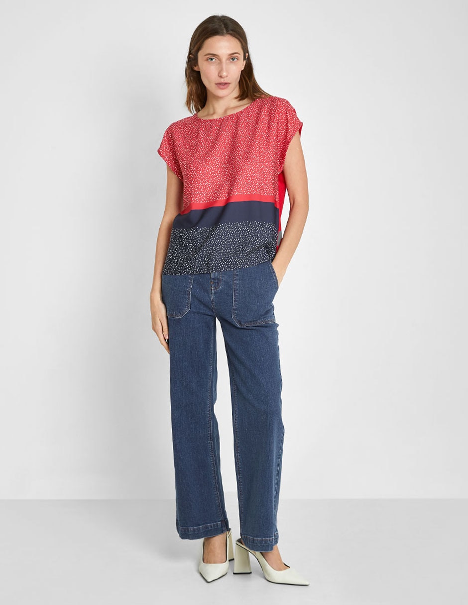 Blusa manga corta para mujer 3