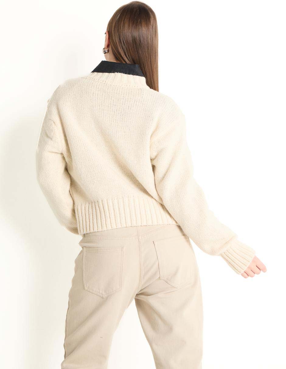 Suéter cuello redondo para mujer 2
