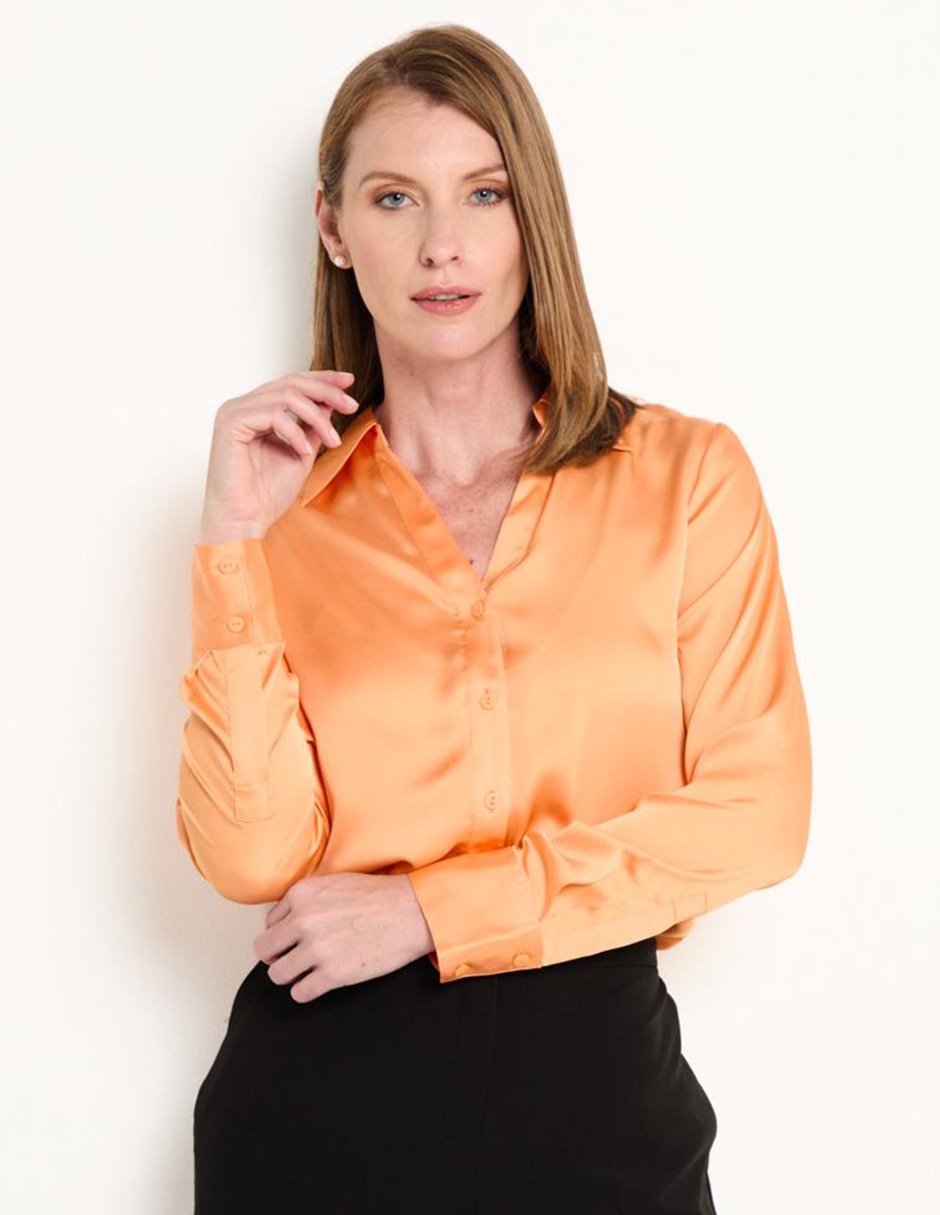 Blusa camisera manga larga para mujer Blusa camisera manga larga para mujer