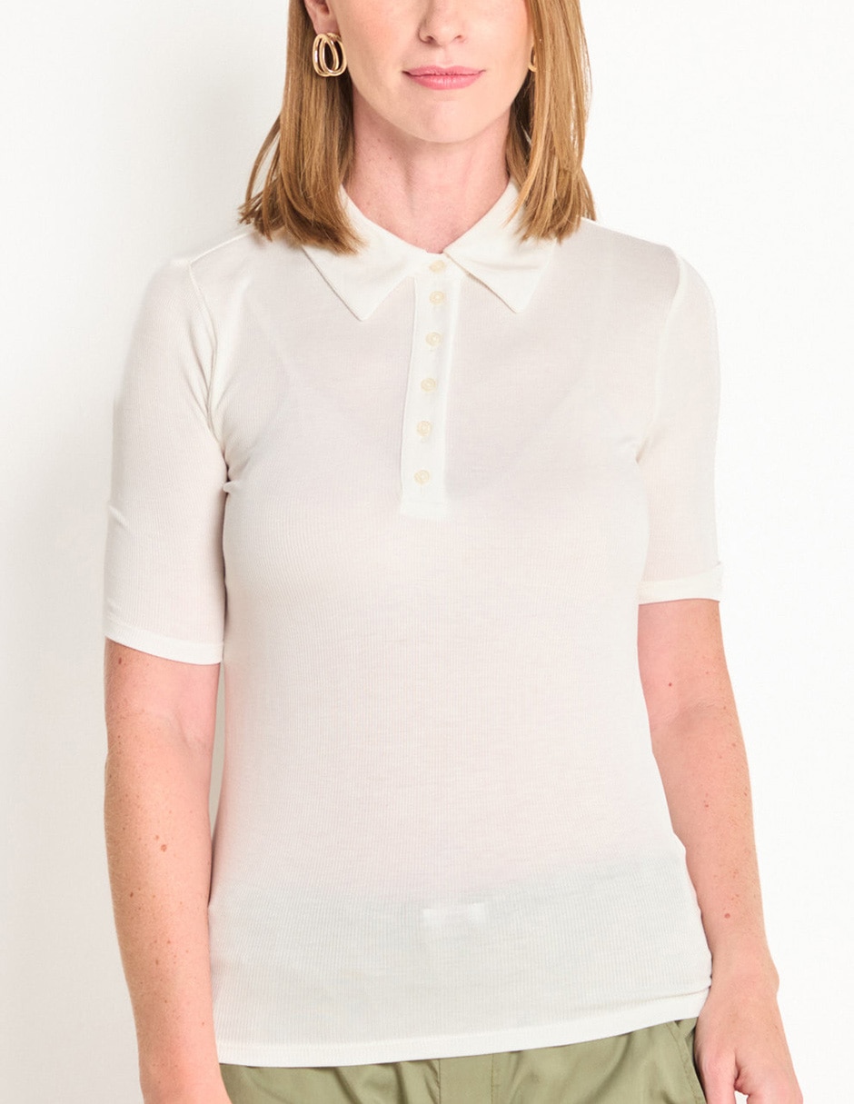Playera tipo polo para mujer 5
