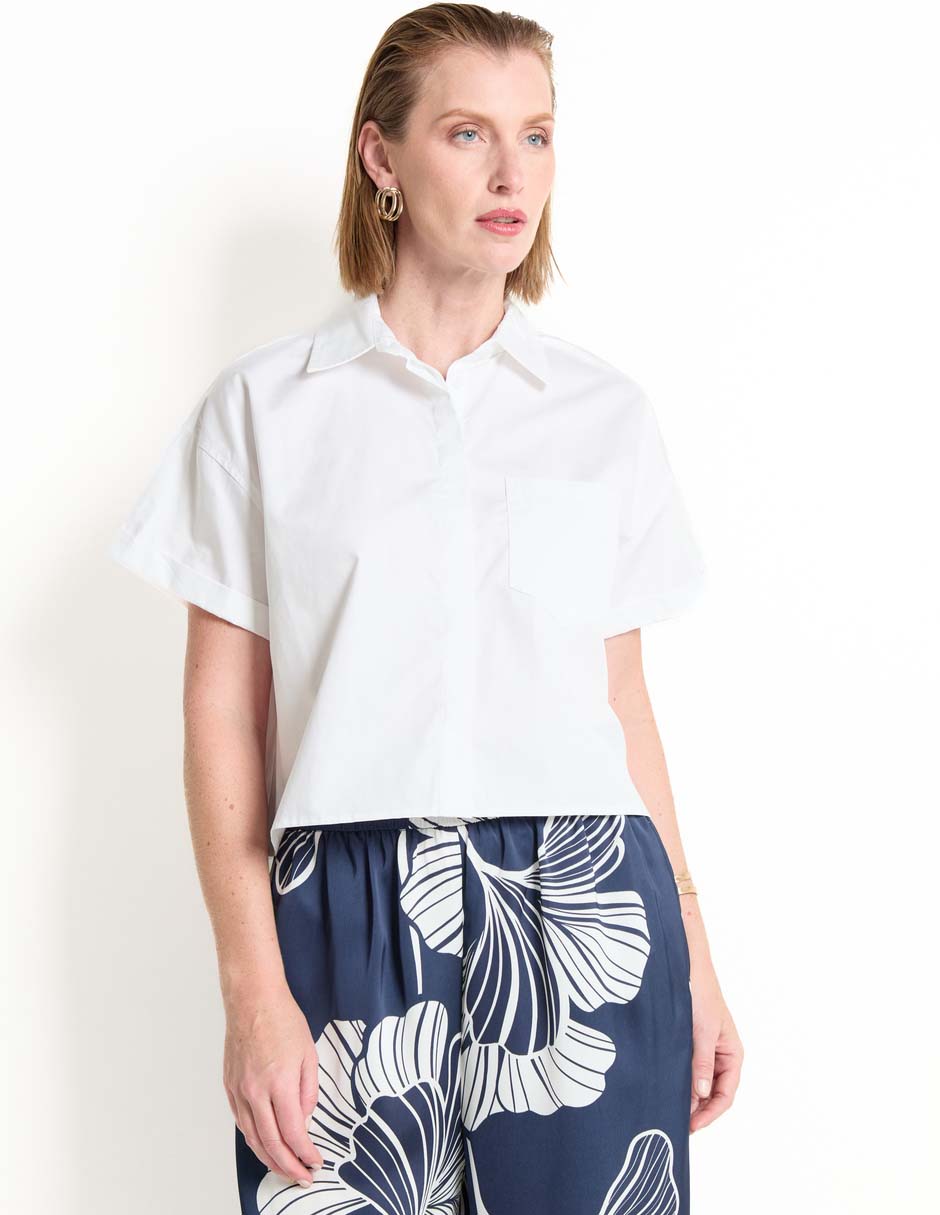 Blusa manga corta para mujer