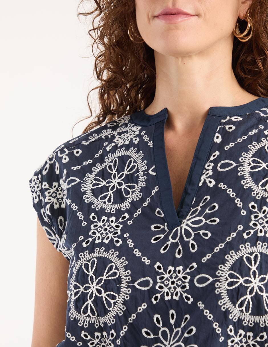 Blusa manga corta para mujer 4