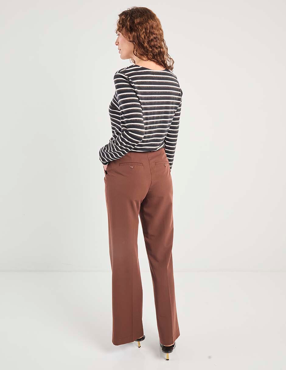 Pantalón de vestir wide leg para mujer 5