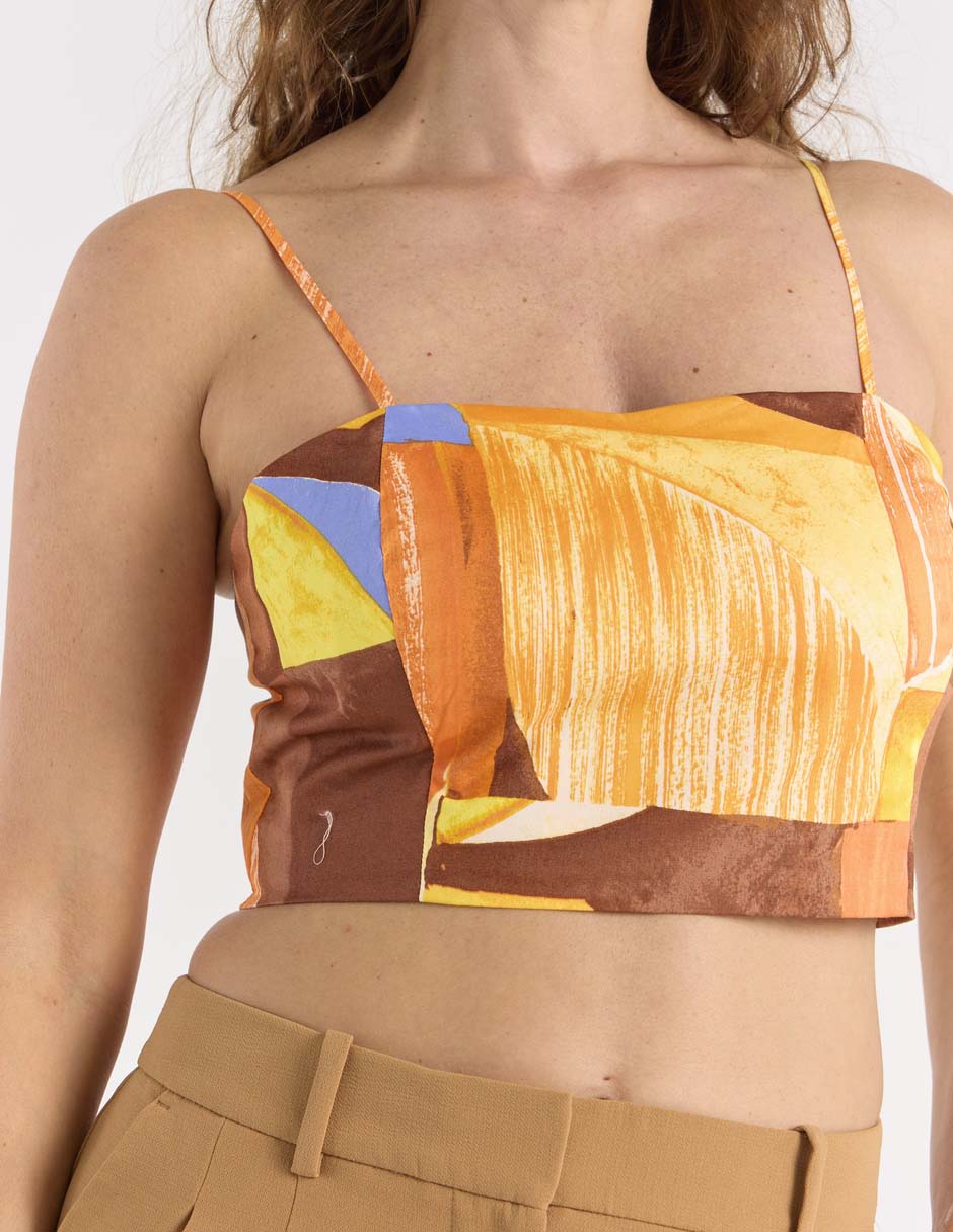 Top escote cuadrado tirante ajustable 4
