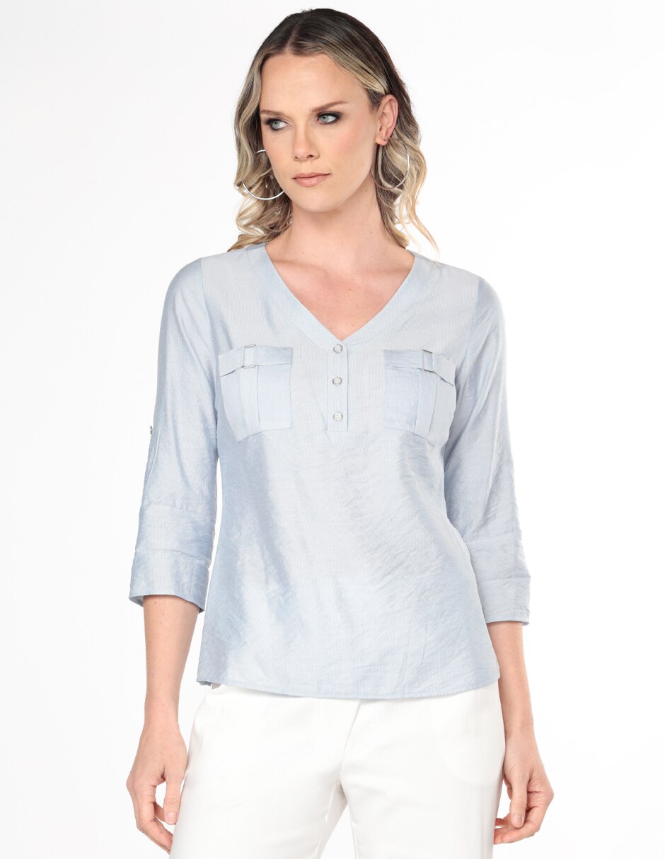Blusa manga al codo para mujer 1