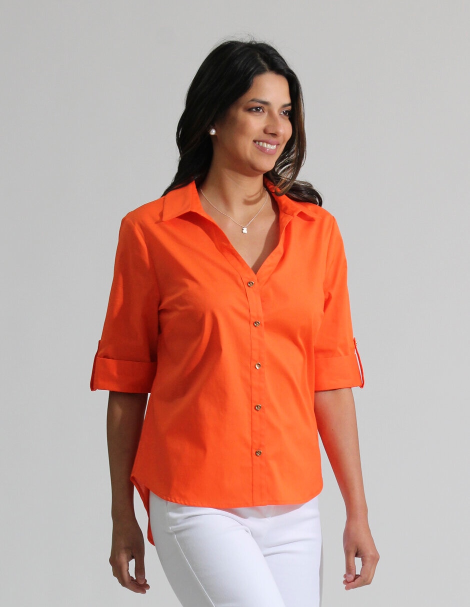 Blusa manga al codo para mujer 3