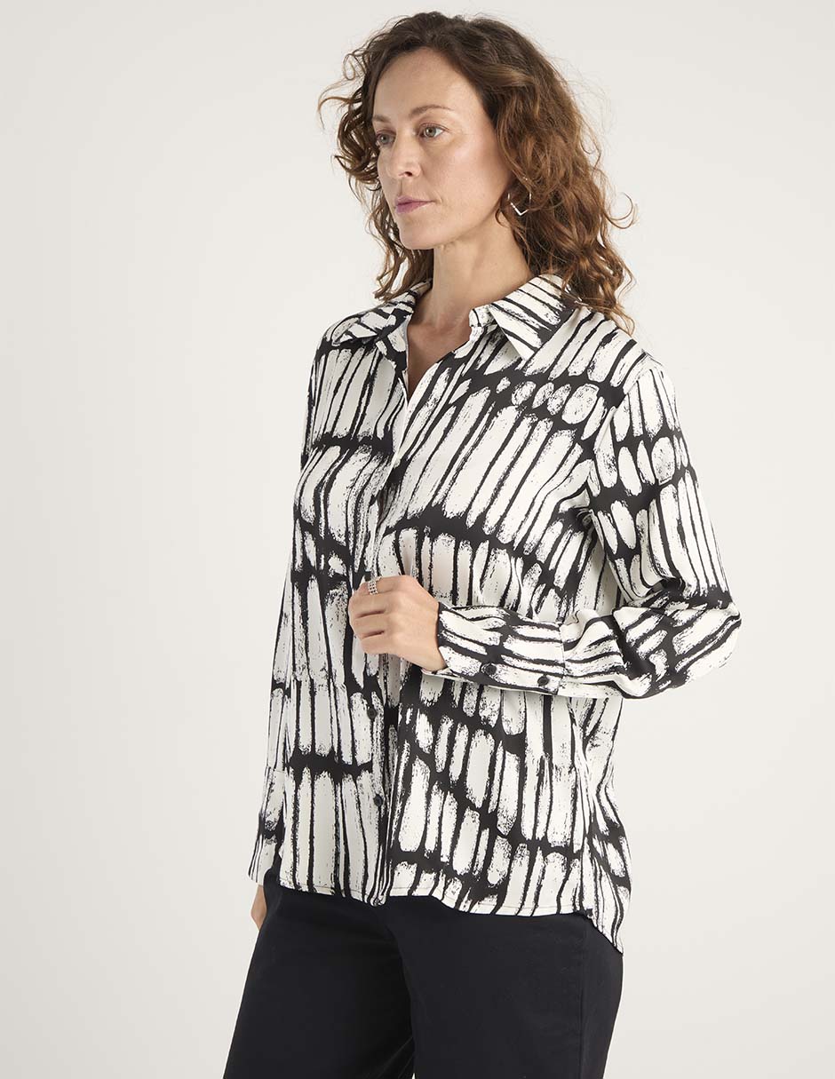 Blusa camisera manga larga para mujer Blusa camisera manga larga para mujer