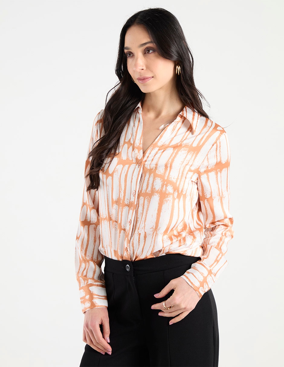 Blusa manga larga para mujer