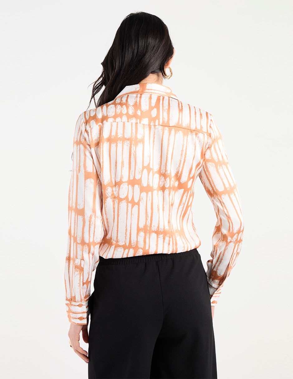 Blusa Liz&Co By Liz Claiborne manga larga para mujer