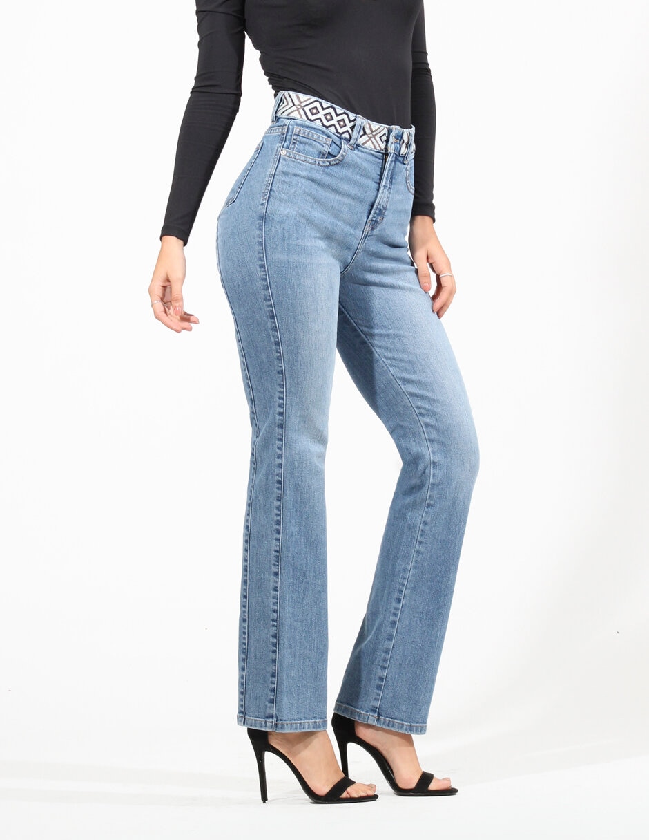 Jeans straight para mujer 4
