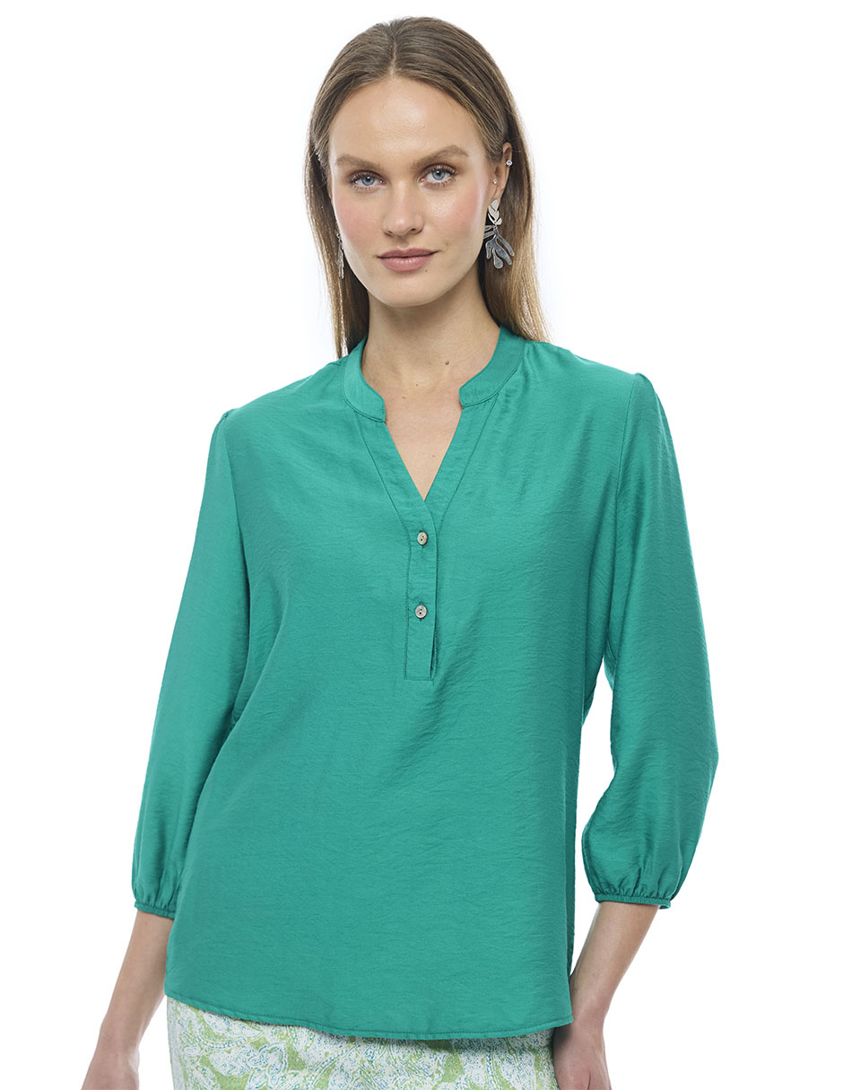 Blusa manga 3/4 para mujer