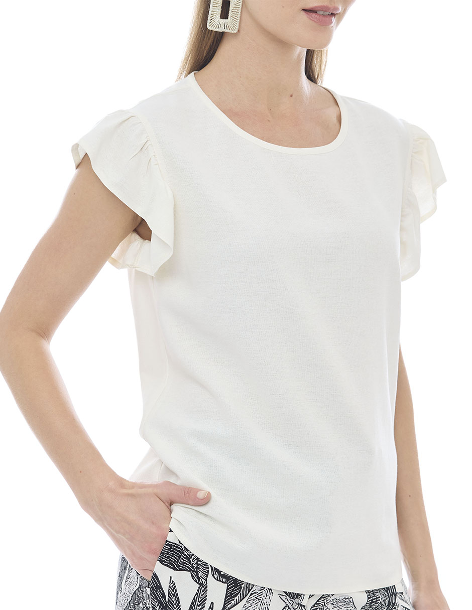 Blusa manga corta para mujer 4