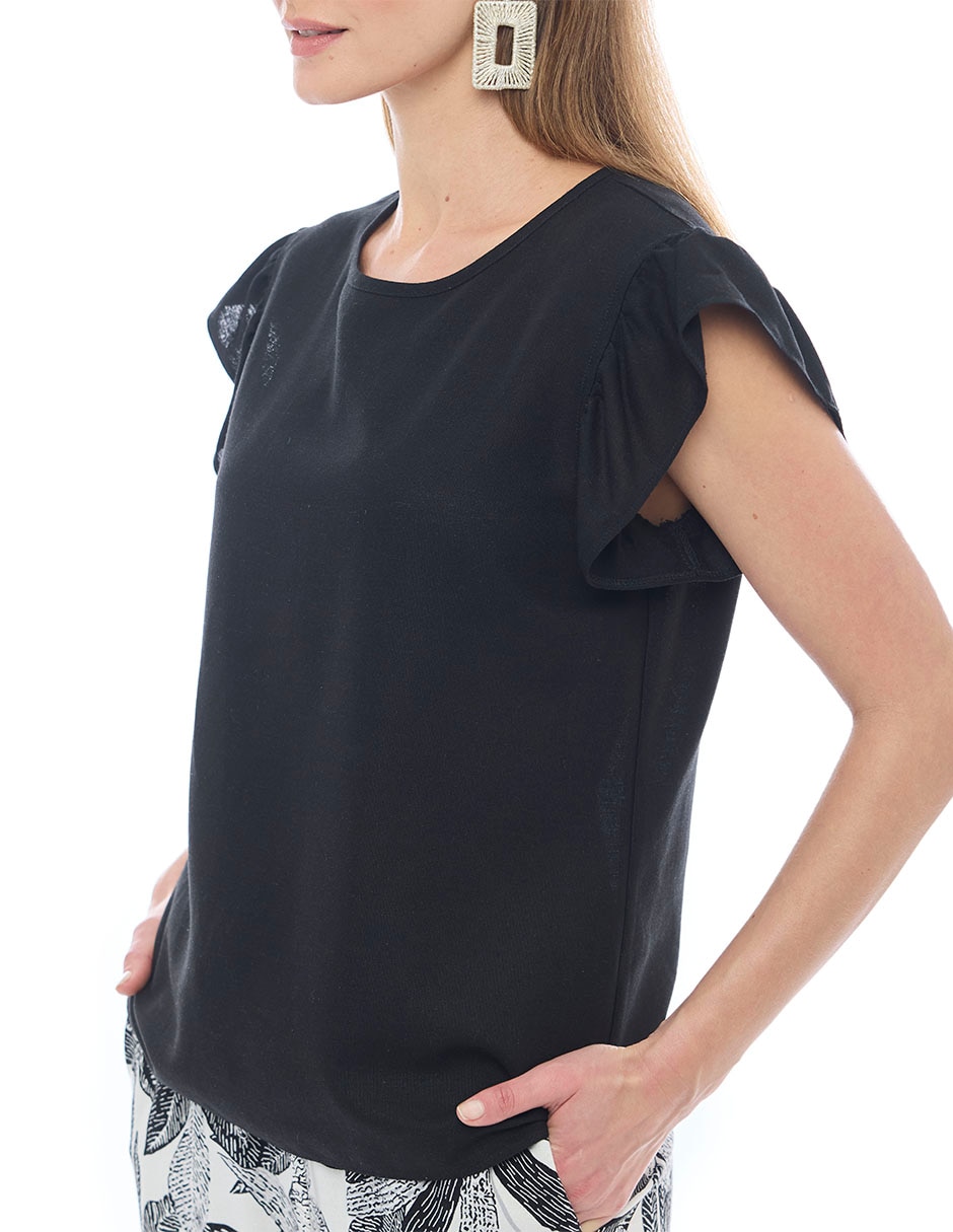 Blusa manga corta para mujer 4