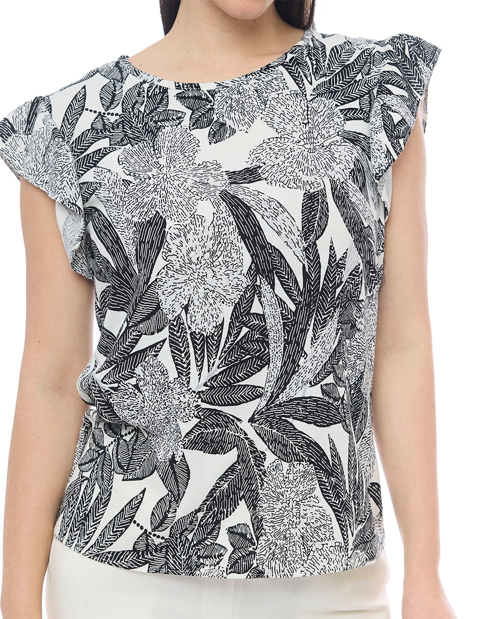 Blusa manga corta para mujer 4