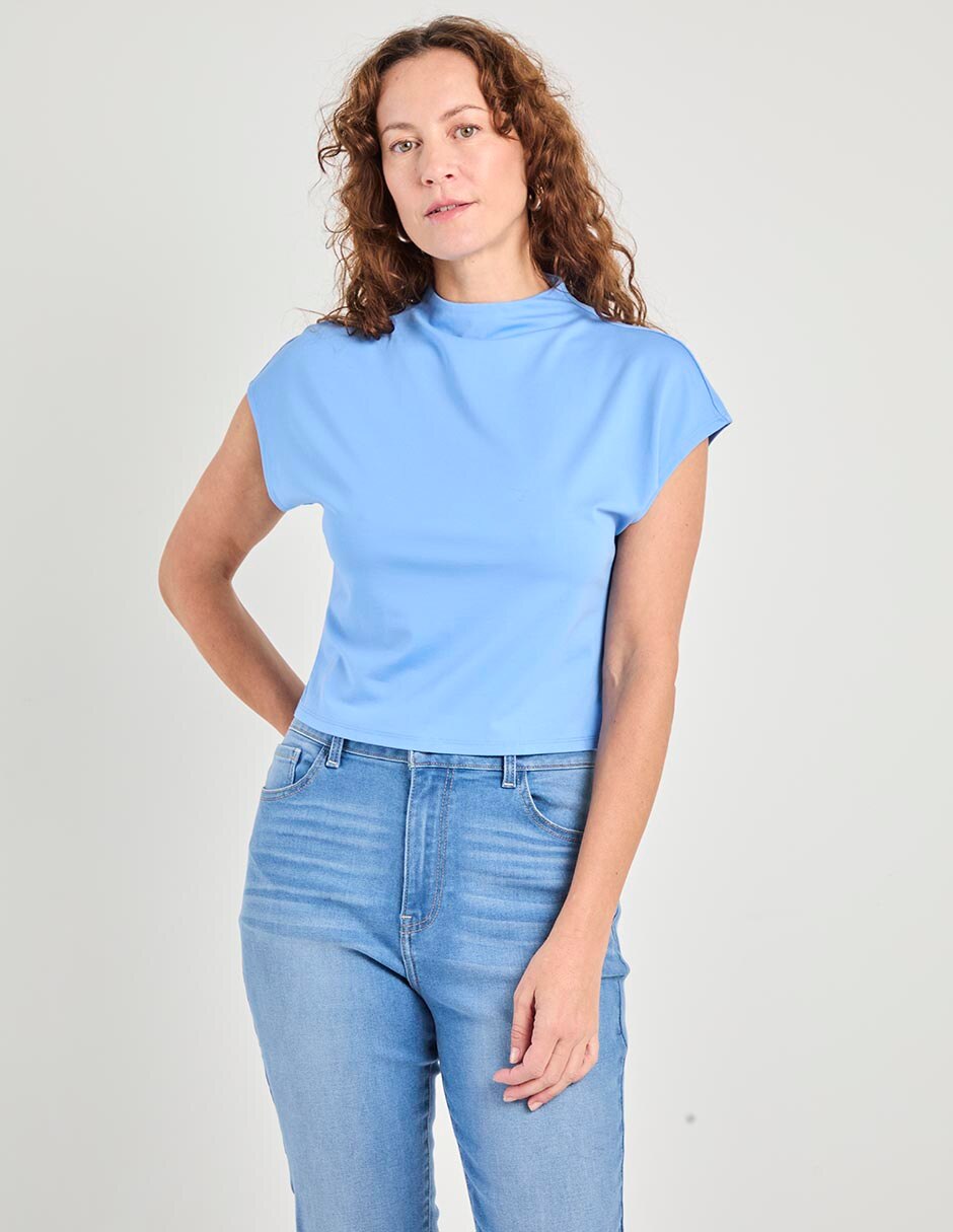 Blusa manga corta para mujer