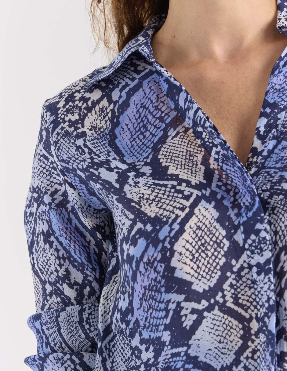 Blusa Liz& manga larga para mujer 4