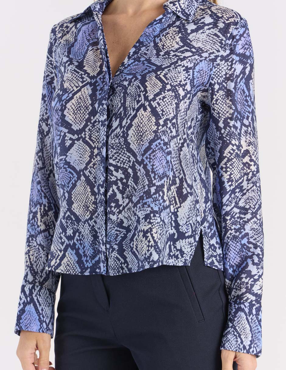 Blusa Liz& manga larga para mujer 5