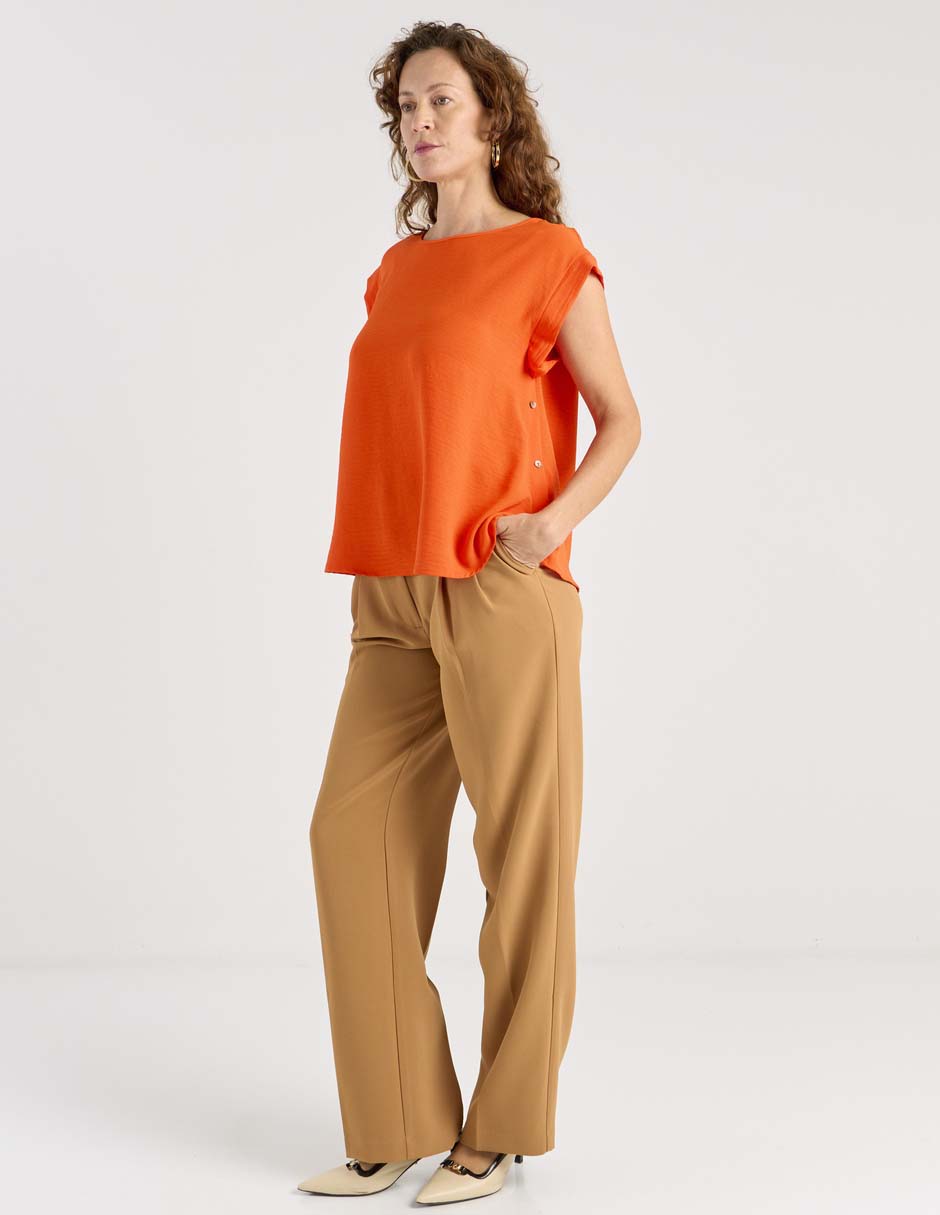 PANTALON LIZ&CO BY LIZ CLAIBO, 6, CAFÉ
