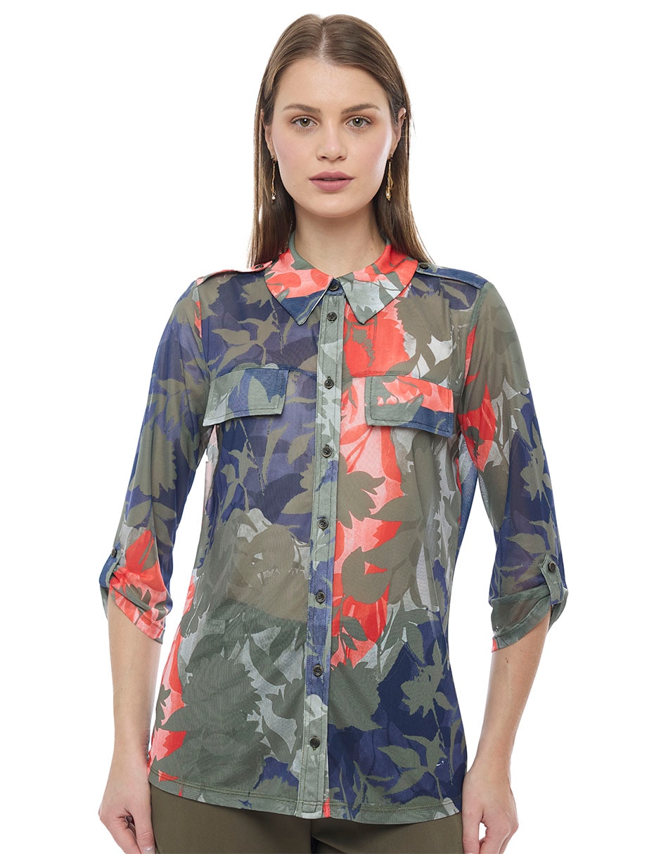 Blusa manga 3/4 para mujer Blusa manga 3/4 para mujer
