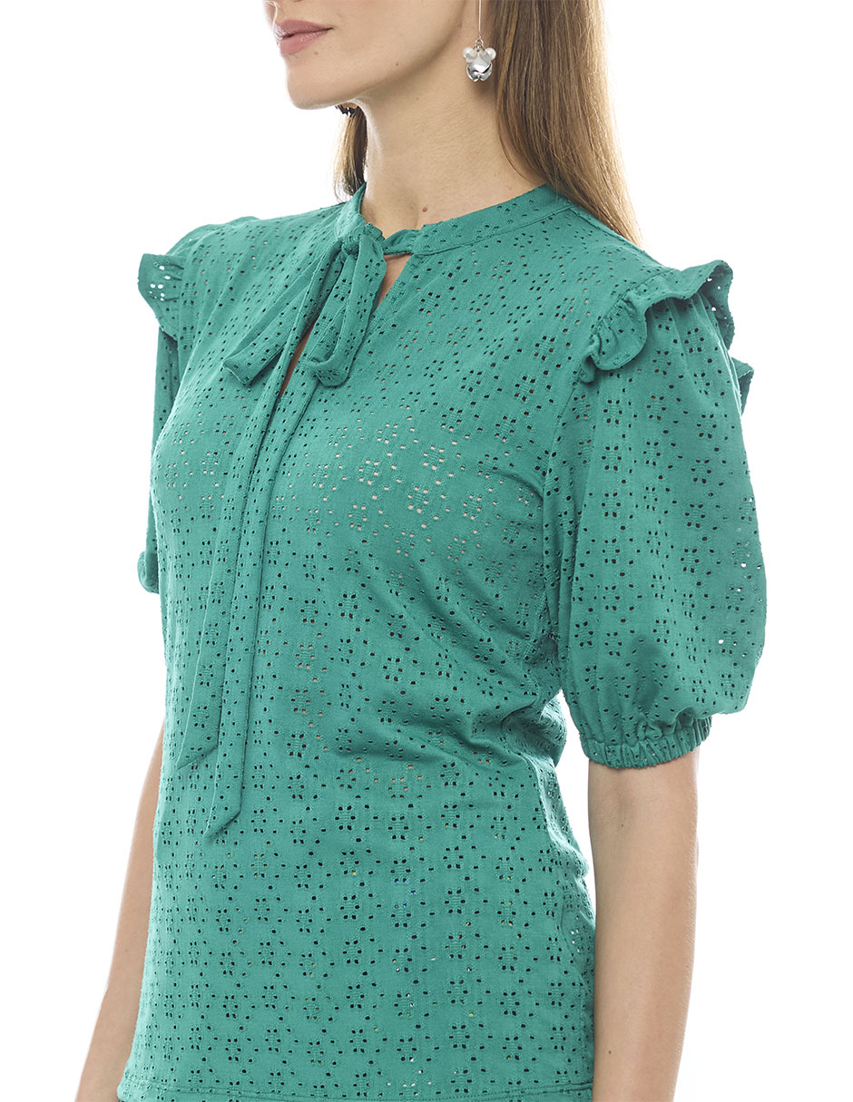 Blusa manga corta para mujer 4