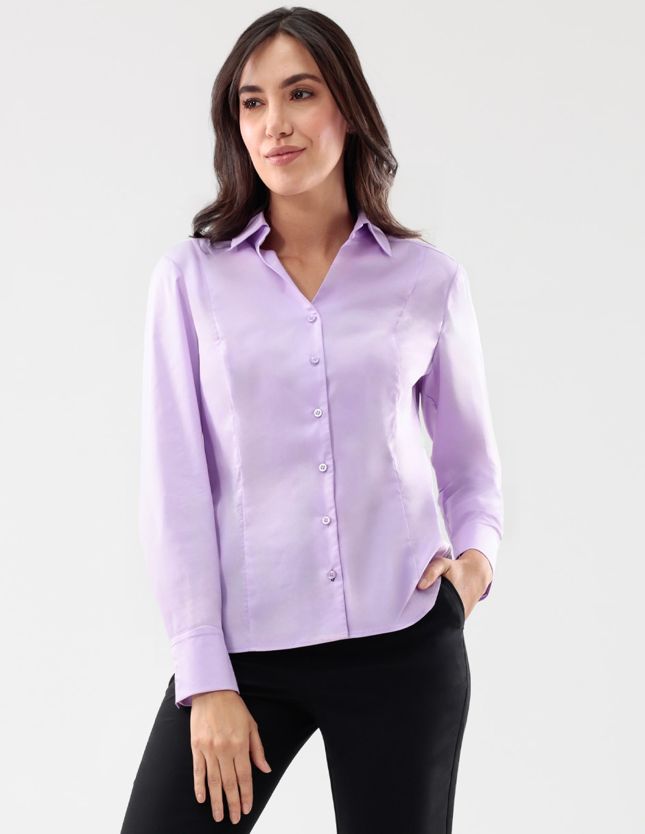 Blusa Pierre Cardin manga larga para mujer