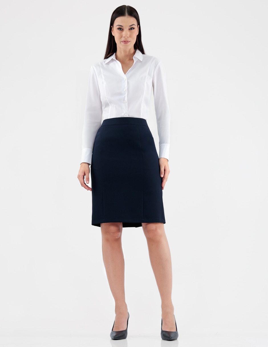 FALDA PIERRE CARDIN, 36, AZUL MARINO D2