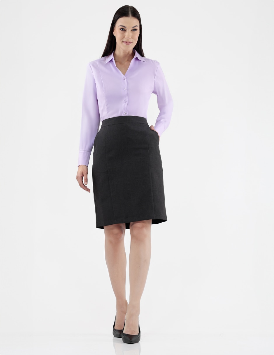Falda midi con pretina 3