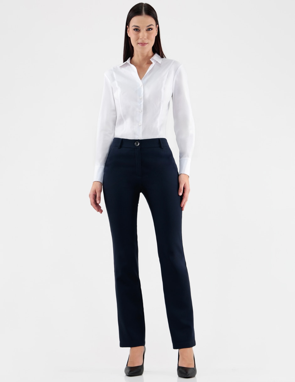 PANTALON PIERRE CARDI, 36, AZUL MARINO
