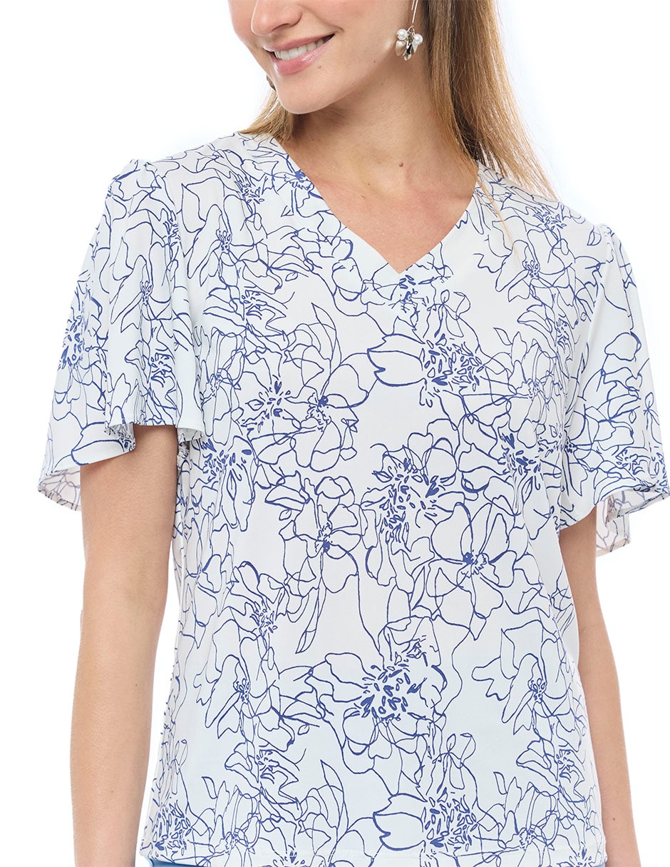 Blusa manga corta para mujer 4