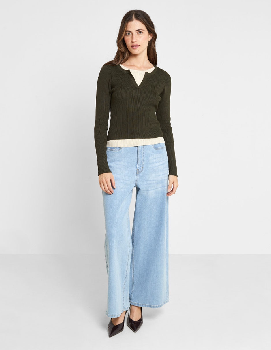 Suéter cuello mao para mujer 3