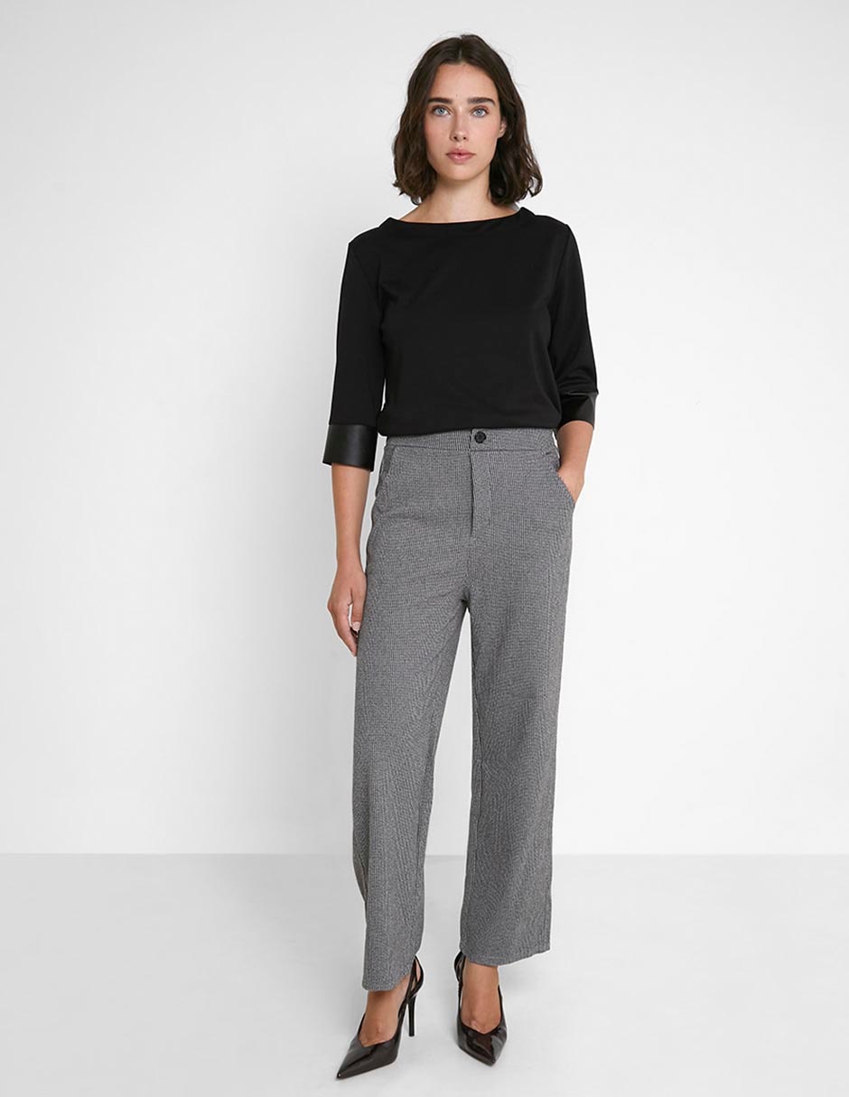 Pantalón de vestir straight para mujer Pantalón de vestir straight para mujer