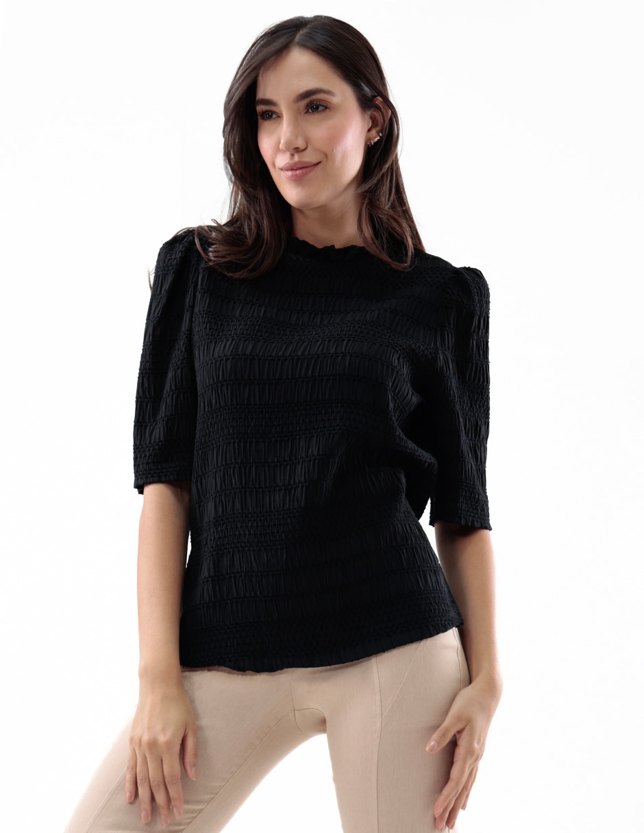 Blusa Pierre Cardin manga al codo para mujer