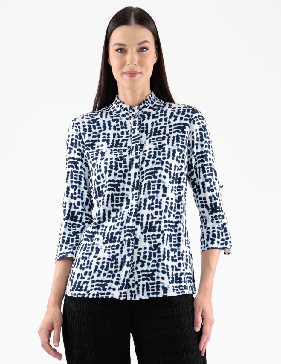 Blusa Pierre Cardin manga 3/4 para mujer Suburbia