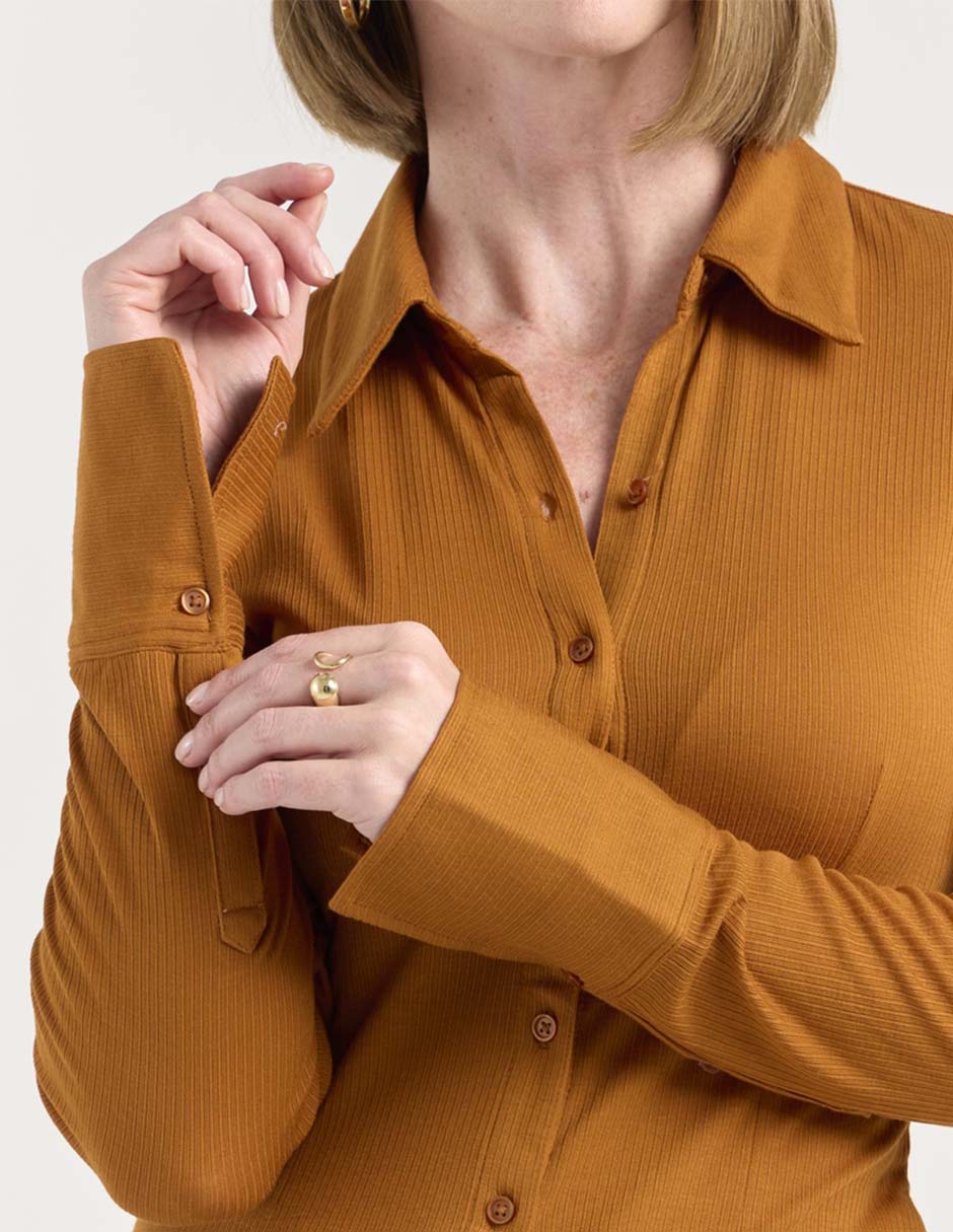 Blusa Liz& manga larga para mujer 4