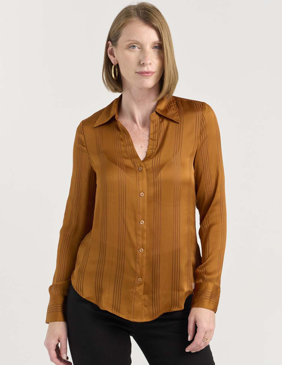 Blusa camisera manga larga para mujer Blusa camisera manga larga para mujer