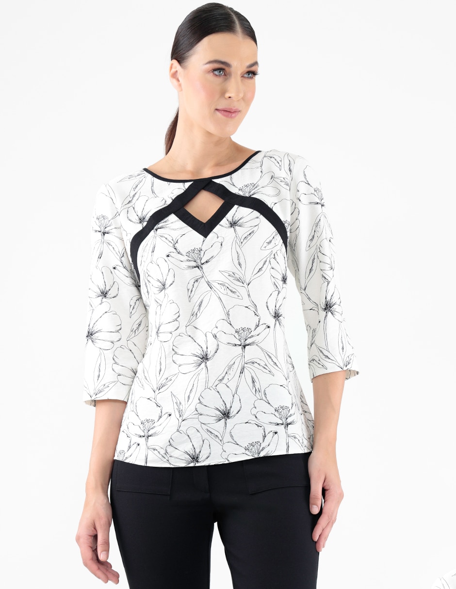 Blusa manga 3/4 para mujer Blusa manga 3/4 para mujer