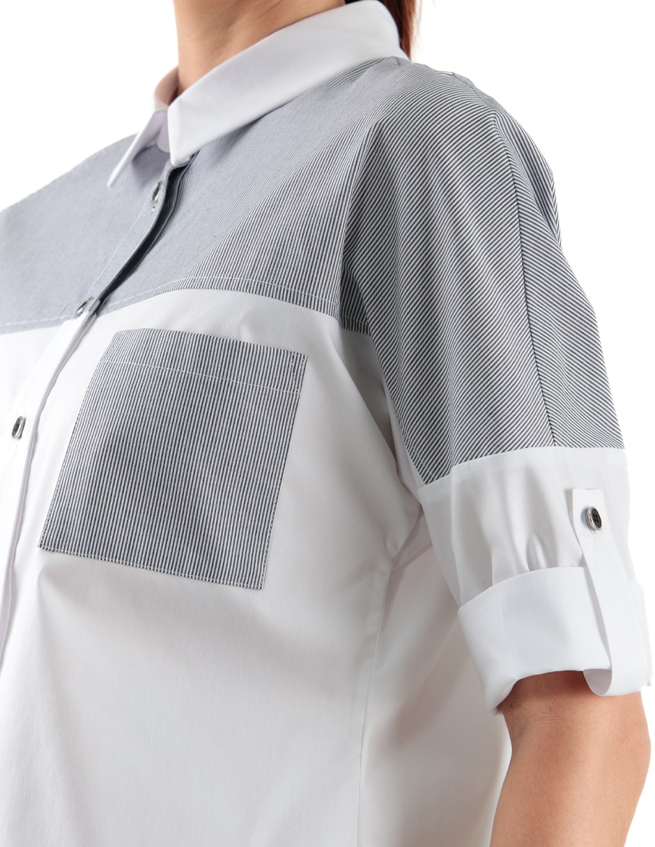 Blusa manga al codo para mujer 4