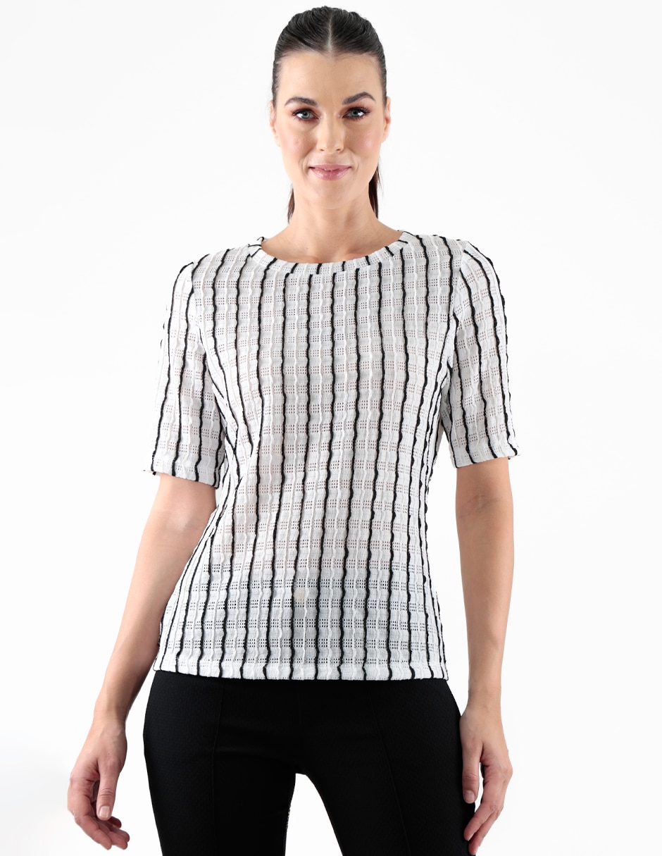Blusa manga corta para mujer
