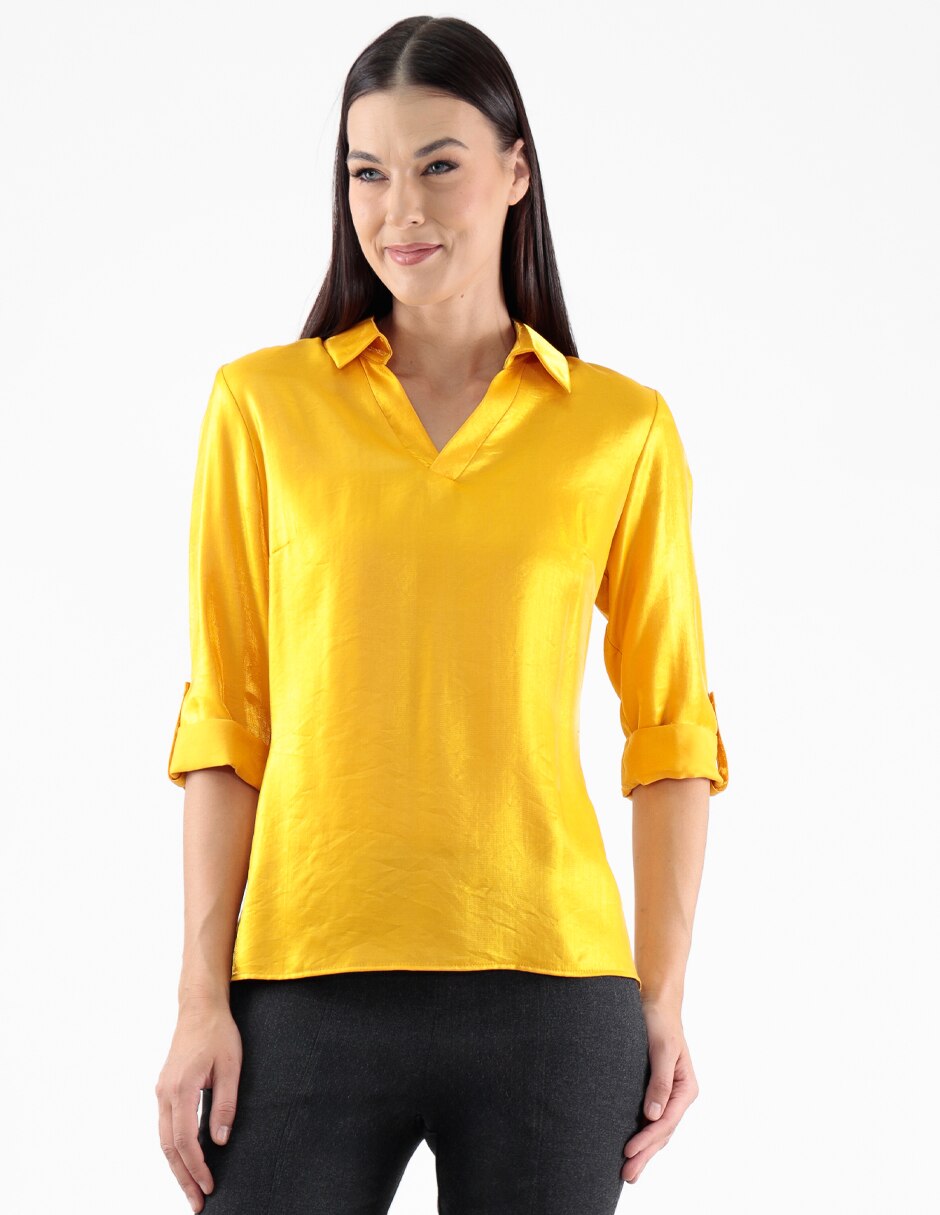 Blusa manga al codo para mujer 1