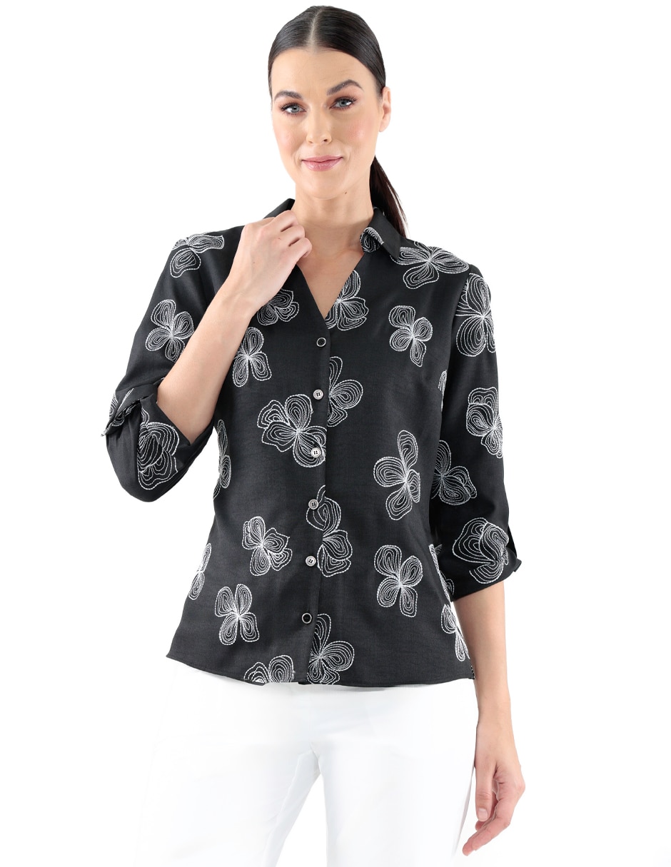 Blusa manga 3/4 para mujer Blusa manga 3/4 para mujer