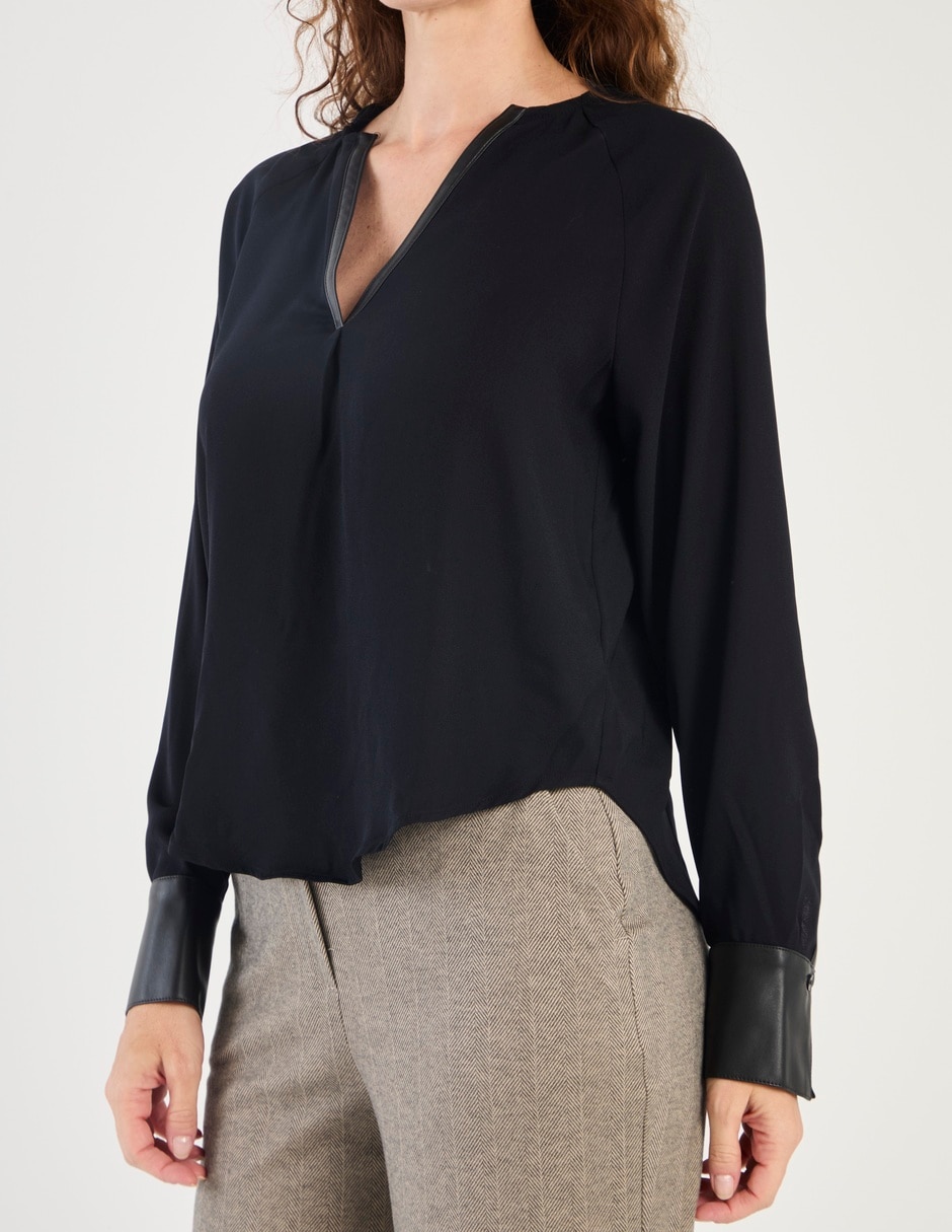 Blusa Liz& manga larga para mujer 5