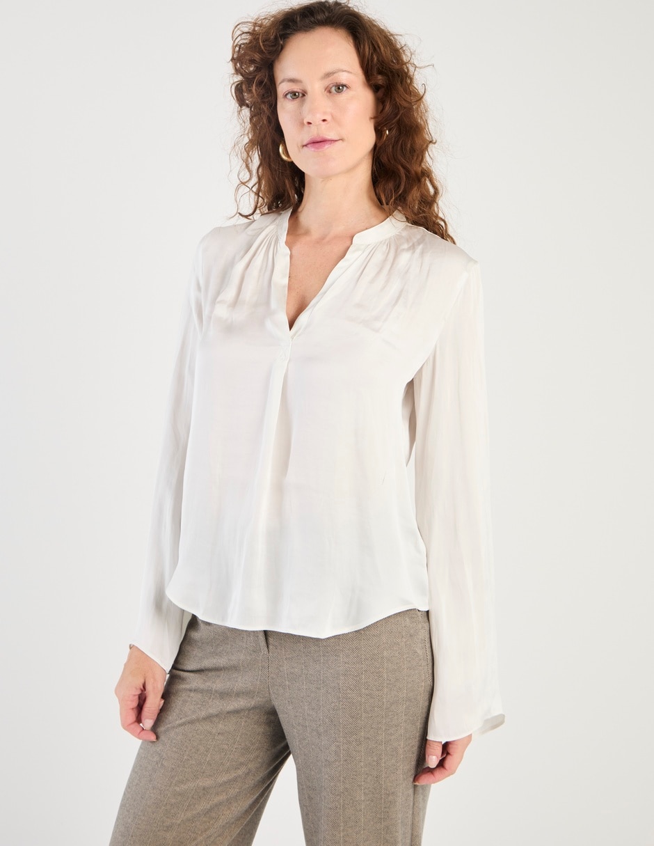 Blusa manga larga para mujer