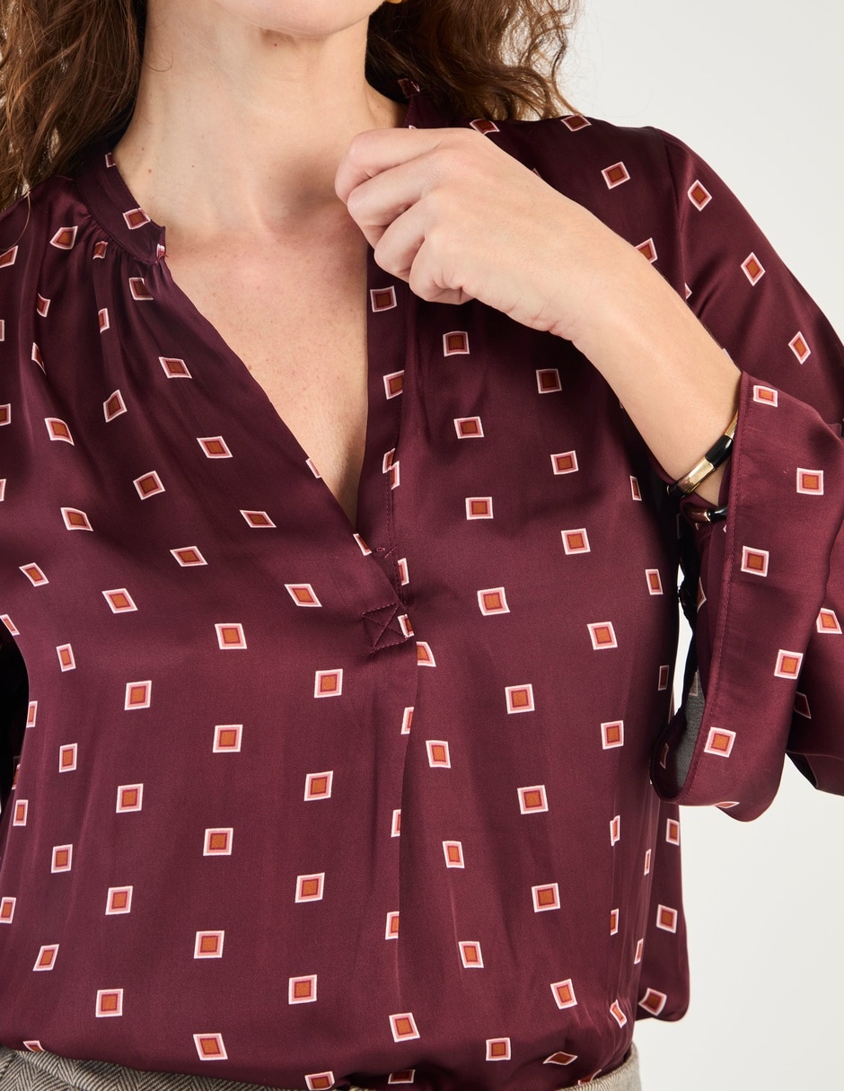 Blusa Liz& manga larga para mujer 4