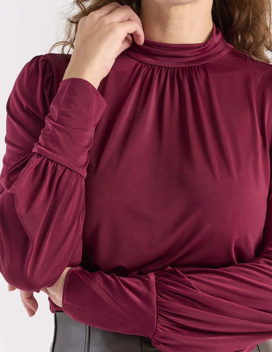 Blusa Liz& manga larga para mujer 4